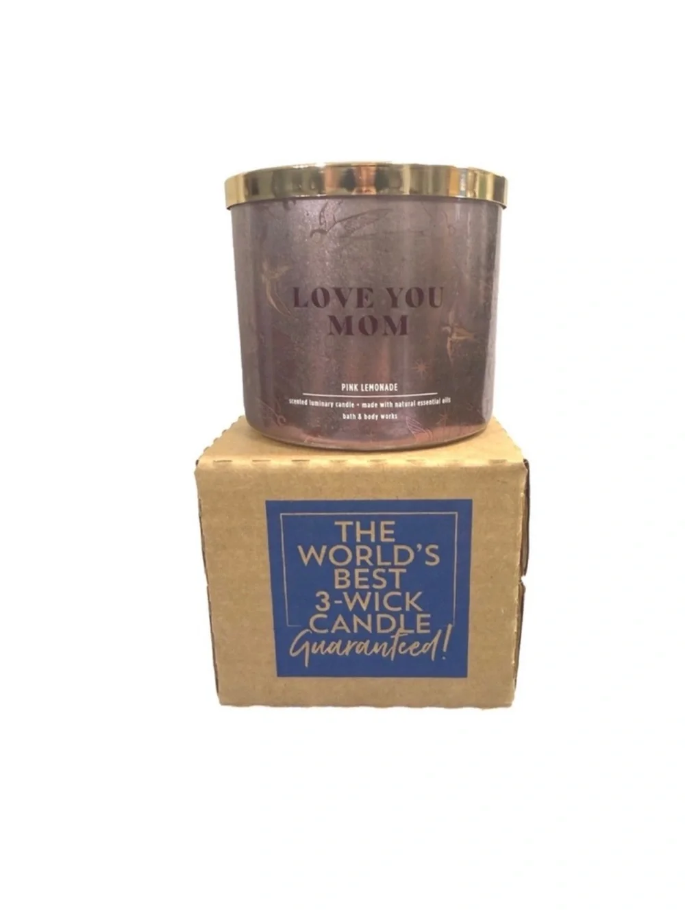 Luminary Pink Lemonade Candle Love You Mom